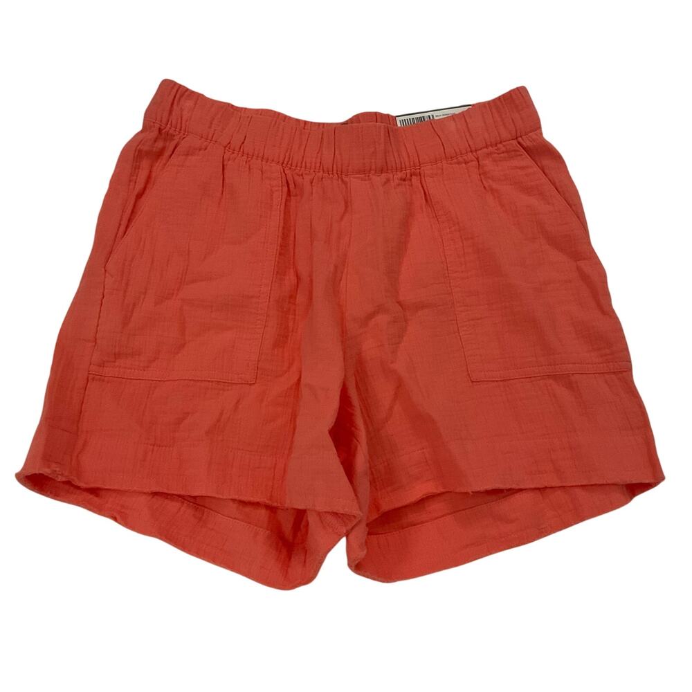 Natural Reflections Muslin/Gauzy Cotton Orange Casual Shorts‎ - Size XS - NEW